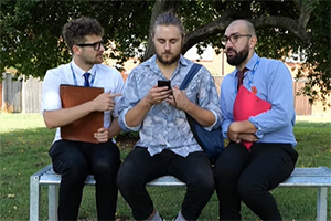 Image shows from L to R: Lawton Charman, Bobby de Courcy, Chris Agha