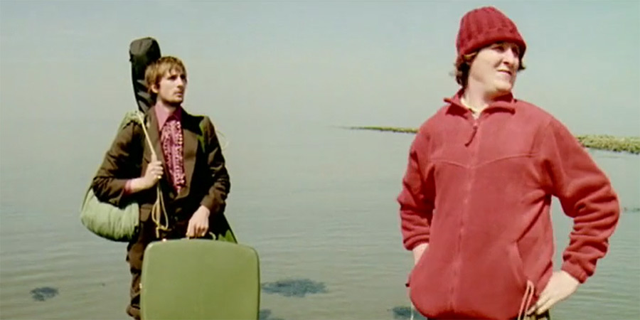 The One and Only Herb McGwyer Plays Wallis Island. Image shows left to right: Tom Basden, Tim Key